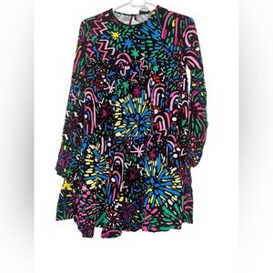 Stella McCartney kids girls black fireworks dress sz 12 NWT